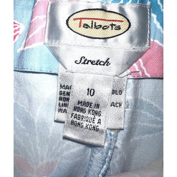 Talbots Womens Floral Capris Style 10 Stretch NEW -Side Zip MSRP $79 - Picture 4 of 4